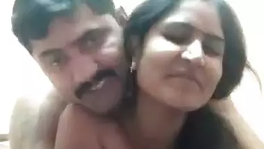 South Indian couple smiling doggy fucking at home