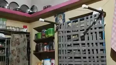 Mature slim mom nude dress change caught by son