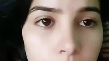 Cute girlfriend perky nipples showing viral selfie