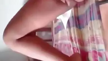 Indian Girl Playing Guitar On Pussy