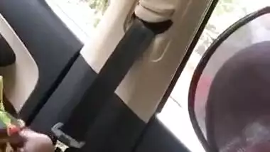 Desi Bhabi inside car blowjob