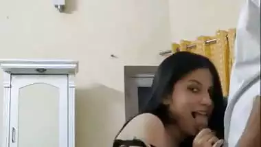 Sexy babe gives an Indian blowjob to her stepbrother