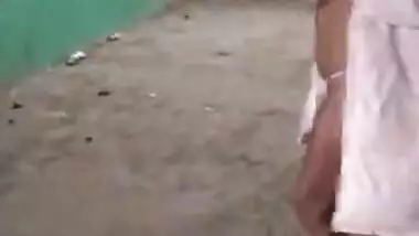 Kaira Nisha does a boobflash beside the highway