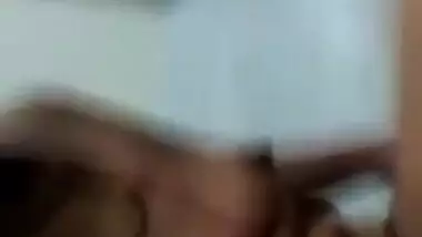 Female exposes her XXX titties and touches sex pussy on camera