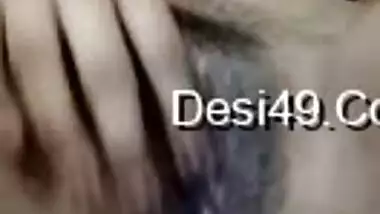 Desi housewife becomes excited and she plays with XXX orifice