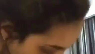 Naughty lady shoots her blowjob MMS fucking a dick