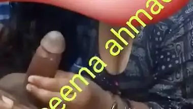 Giving blowjob and handjob