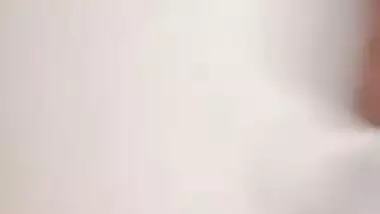 Cute smiling face girl naked on video call to lover