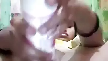 Desi babe using room freshener bottle to masturbate