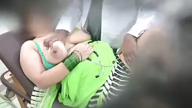 Doctor checking aunty big boobs and fingering pussy