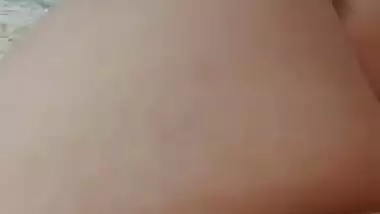 Tanker girl milking boobs on video call to lover