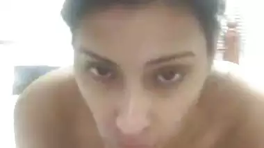 Young and horny girl enjoys with a big dildo