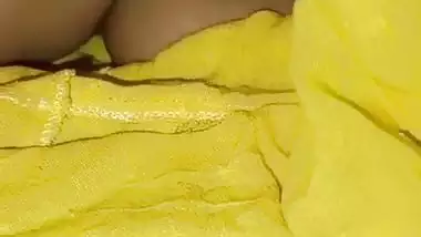 Sleeping sister boob touch by brother and nipple show