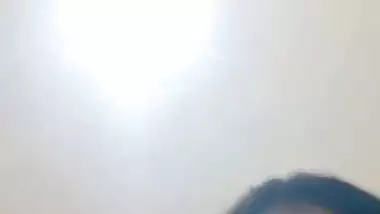 Indian wife shaved pussy rubbing in nude video making