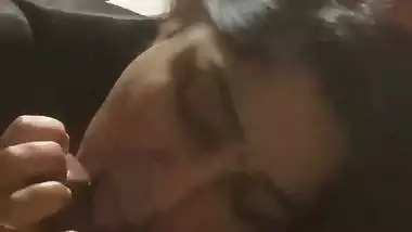 Lady gets excited when she sucks her lover’s dick