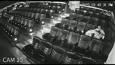 Blowjob in cinema theatre by horny girlfriend