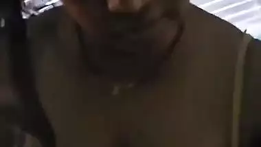 Mature milf asks her lover to suck her boobs