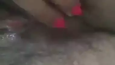 Indian nude girl shows her hairy wet pussy