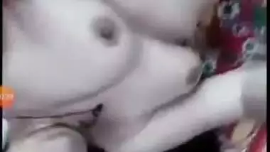 Booby bhabhi stripping off red night gown