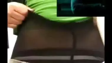 Indian temptress films XXX titties on her own and rubs nipples