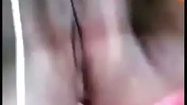 Nude desi lady tempts the man during a video call sex