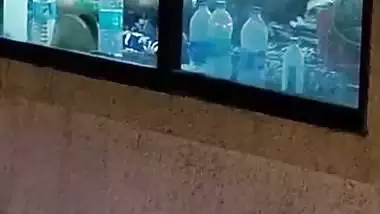 Caught through the window in hotel with bhabhi pussy lick