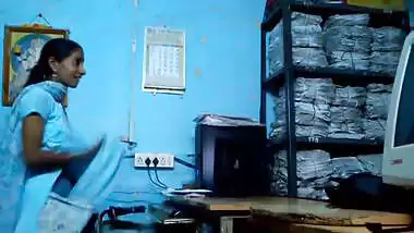 Andhra Lady Almost Caught By Boss Having Risky Sex At Work